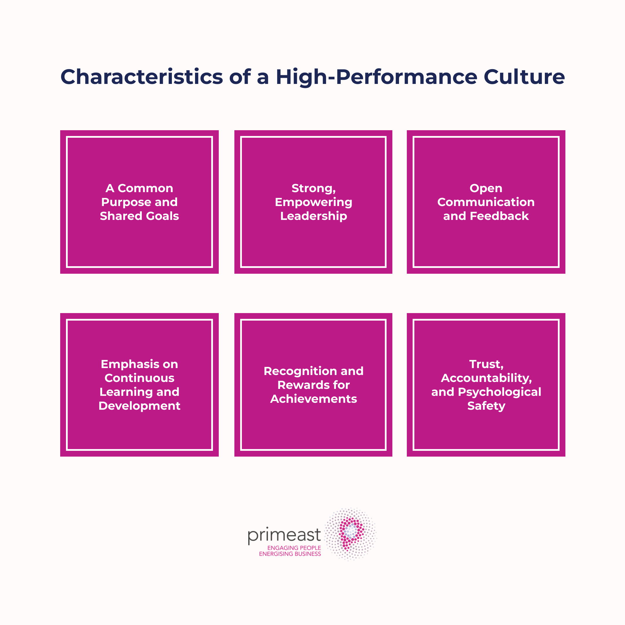 Characteristics of a High-Performance Culture