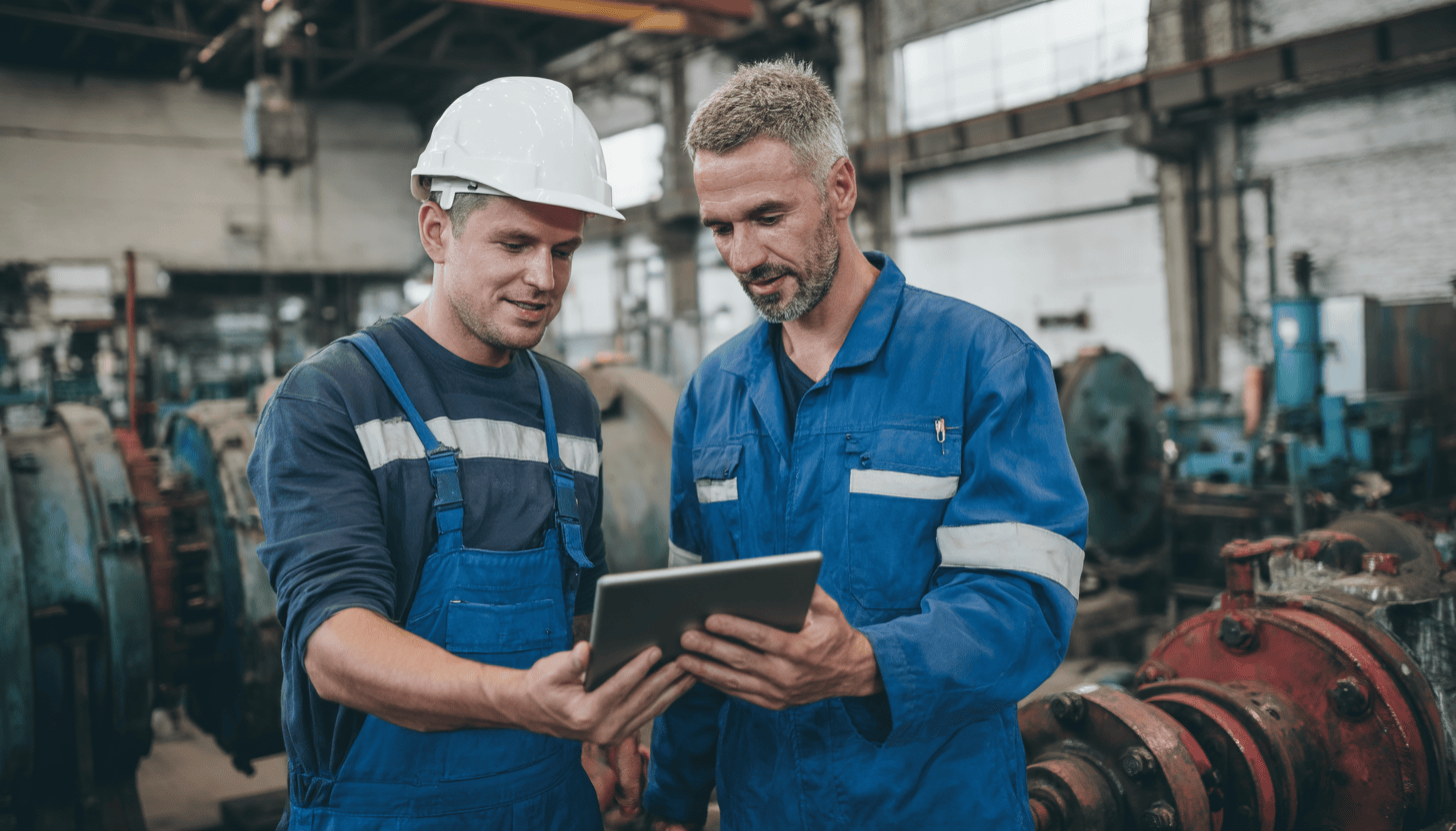 Plant manager and his employee