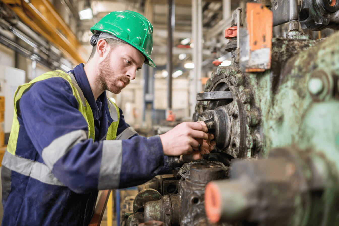 plant worker actively working